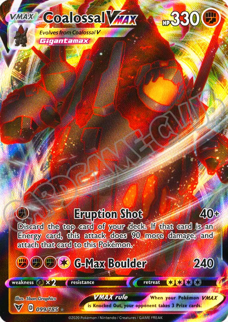 099 / 185 Coalossal VMAX rara VMAX foil (EN) -NEAR MINT-