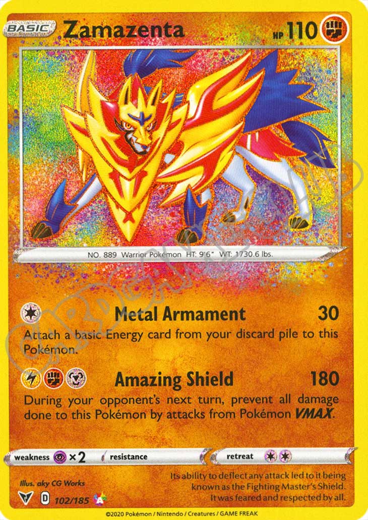 102 / 185 Zamazenta rara amazing (EN) -NEAR MINT-