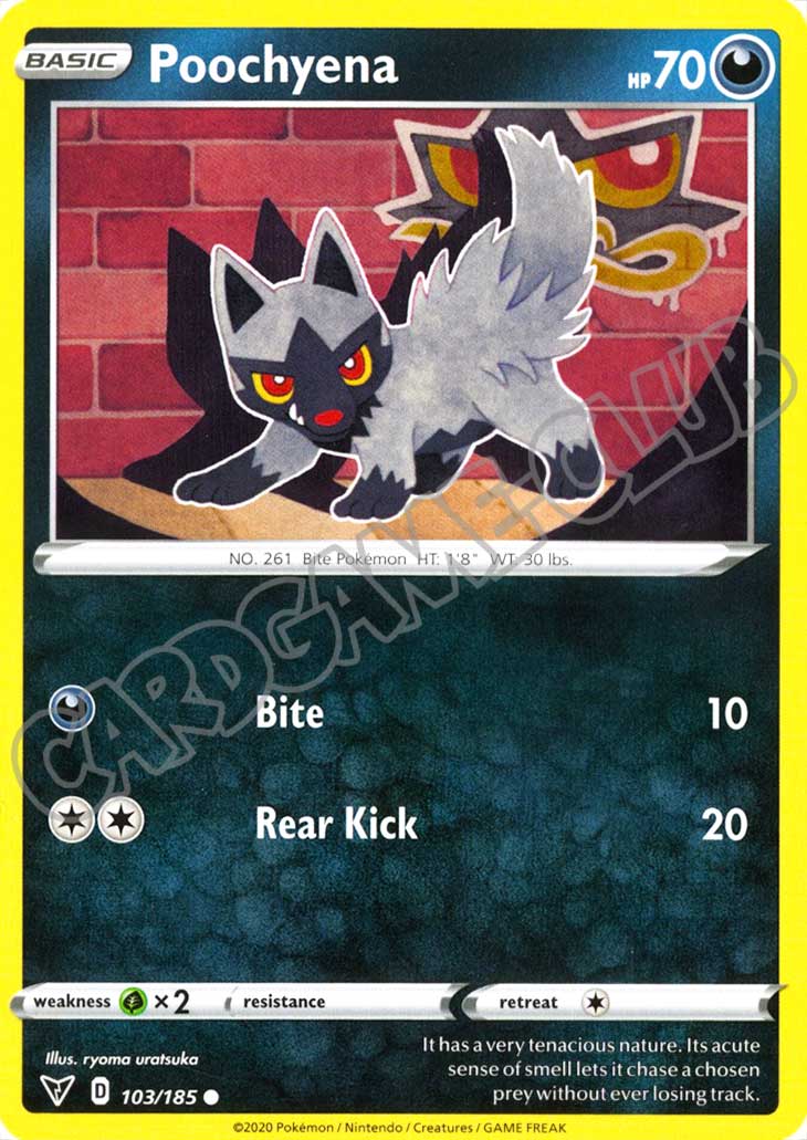 103 / 185 Poochyena comune normale (EN) -NEAR MINT-