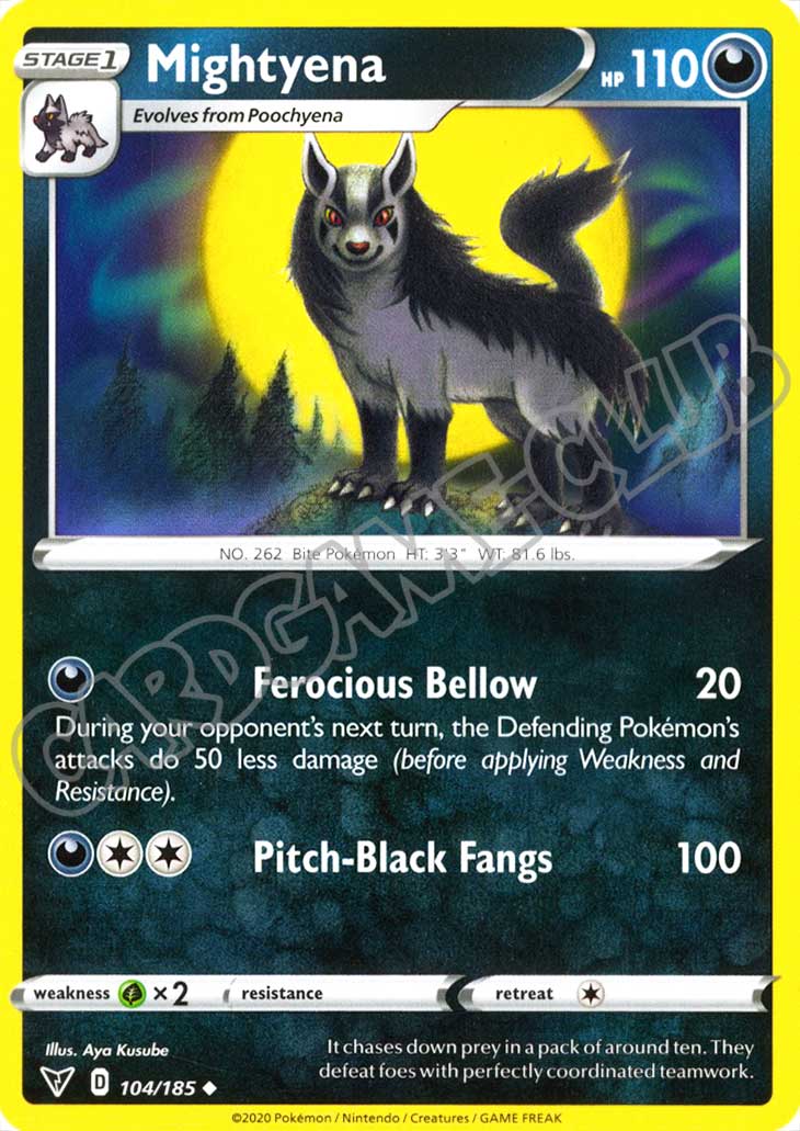 104 / 185 Mightyena non comune normale (EN) -NEAR MINT-