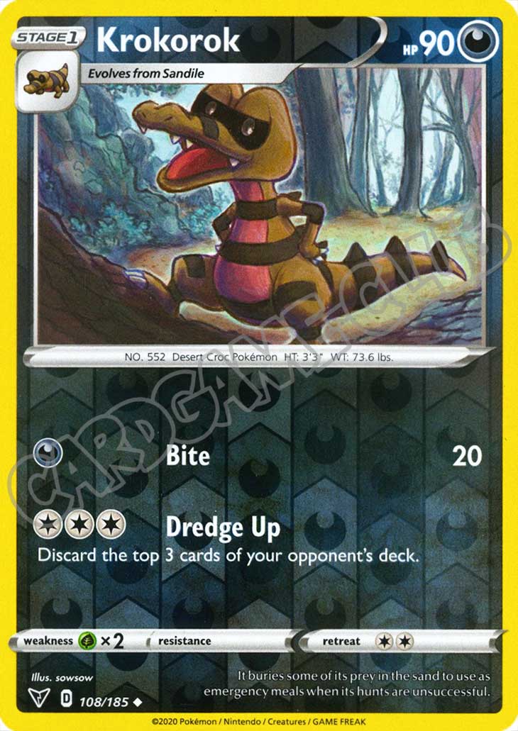 108 / 185 Krokorok non comune foil reverse (EN) -NEAR MINT-