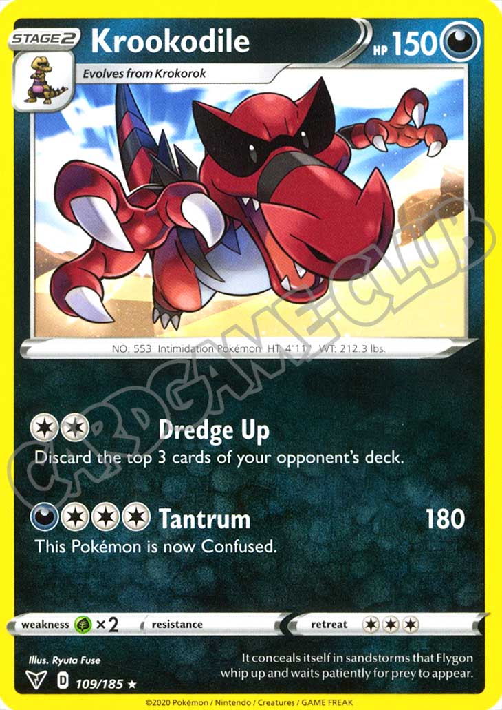 109 / 185 Krookodile rara normale (EN) -NEAR MINT-