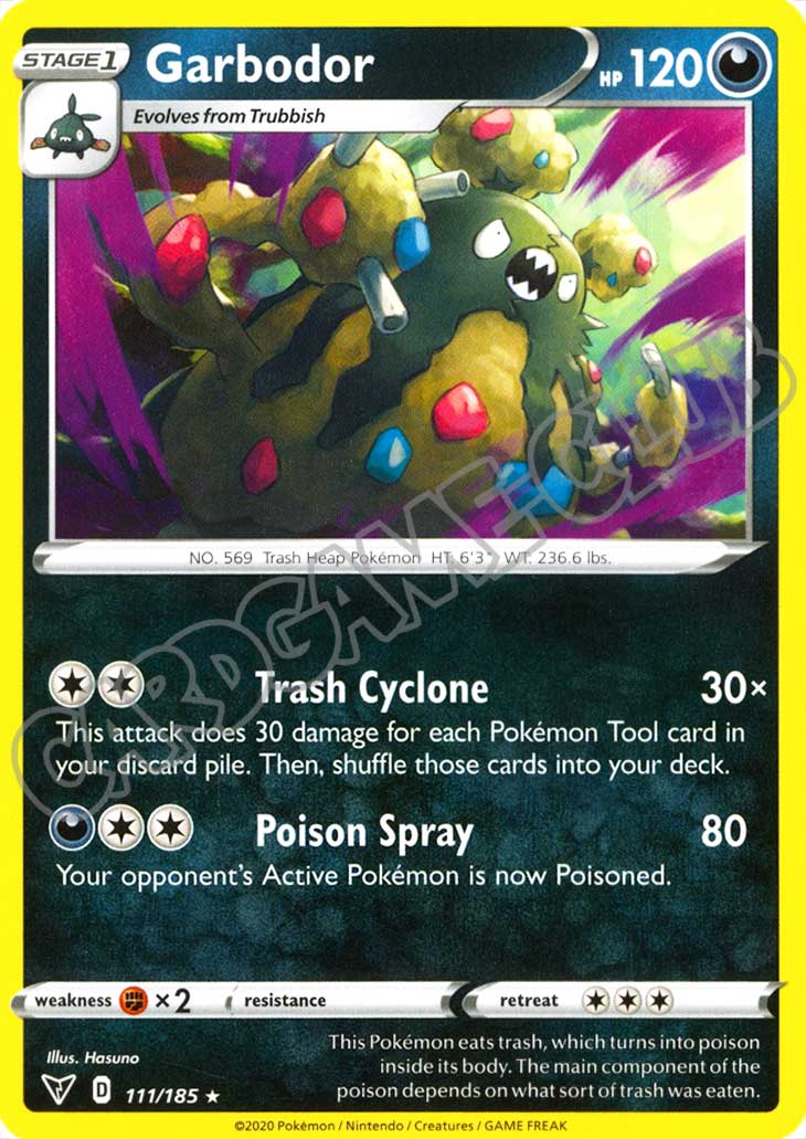 111 / 185 Garbodor rara normale (EN) -NEAR MINT-