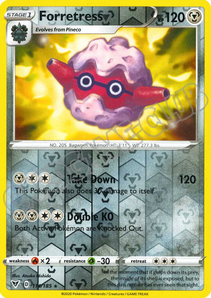 114 / 185 Forretress rara foil reverse (EN) -NEAR MINT-