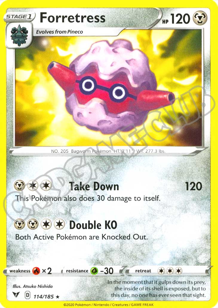 114 / 185 Forretress rara normale (EN) -NEAR MINT-