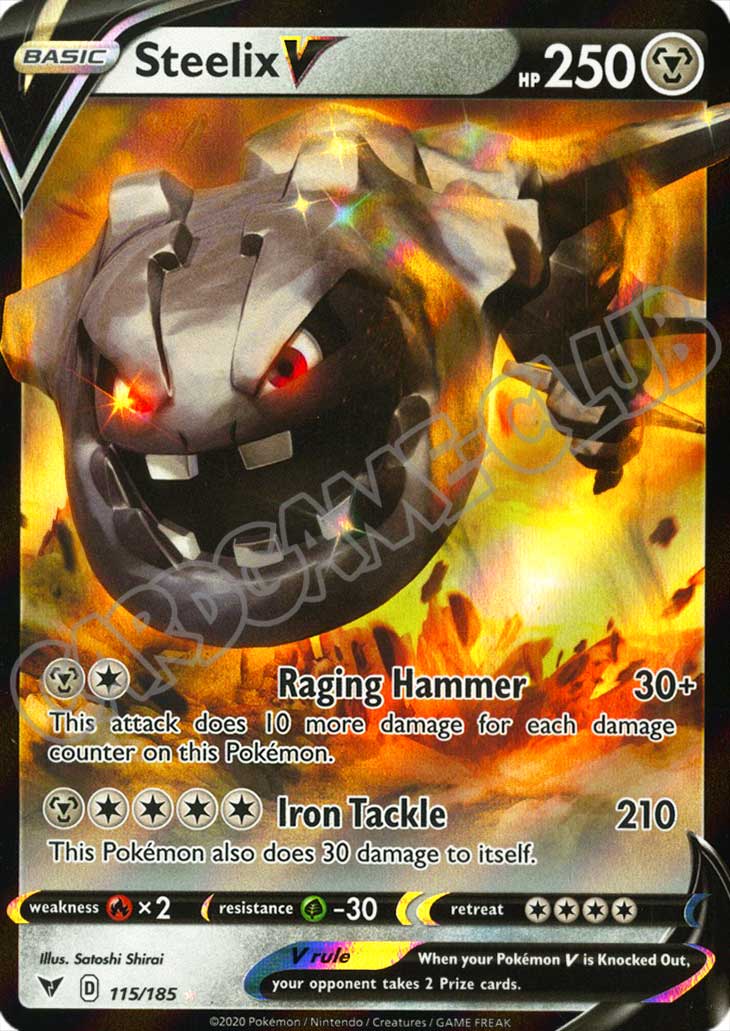 115 / 185 Steelix V rara V foil (EN) -NEAR MINT-