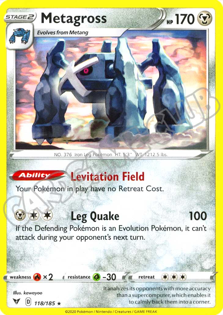 118 / 185 Metagross rara normale (EN) -NEAR MINT-