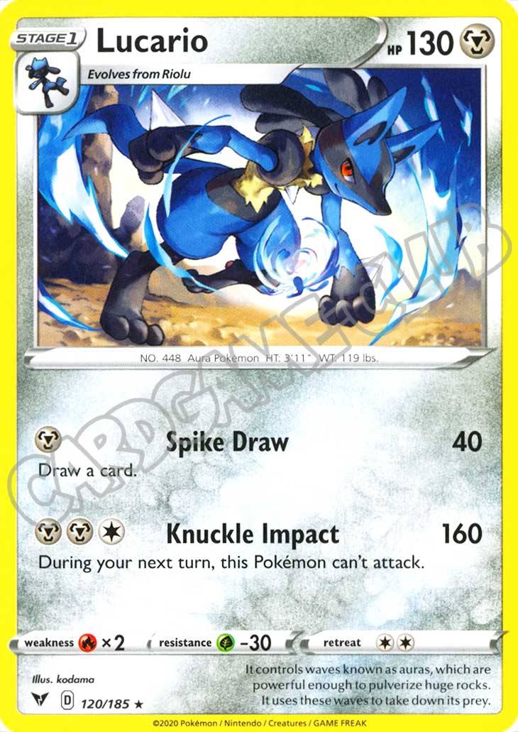 120 / 185 Lucario rara normale (EN) -NEAR MINT-