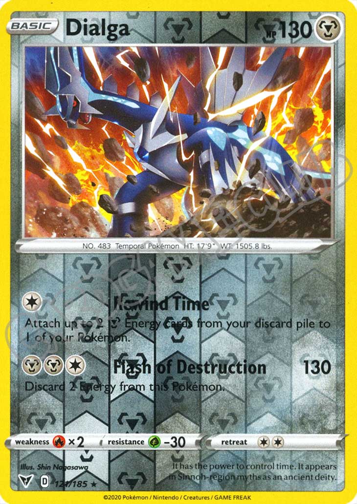 121 / 185 Dialga rara foil reverse (EN) -NEAR MINT-