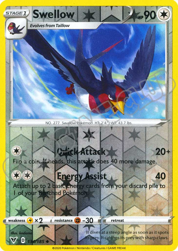 134 / 185 Swellow non comune foil reverse (EN) -NEAR MINT-