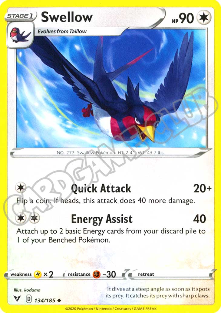 134 / 185 Swellow non comune normale (EN) -NEAR MINT-