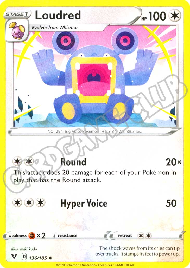 136 / 185 Loudred non comune normale (EN) -NEAR MINT-
