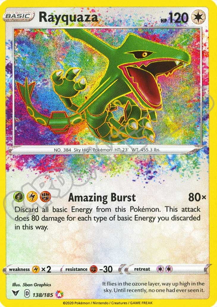 138 / 185 Rayquaza rara amazing (EN) -NEAR MINT-