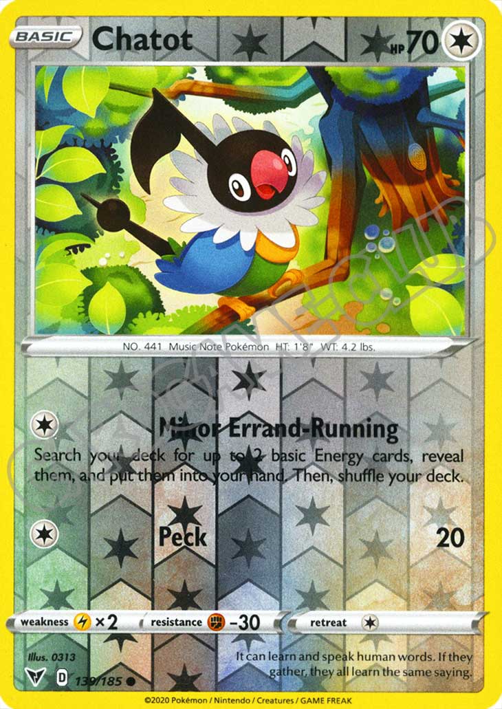 139 / 185 Chatot comune foil reverse (EN) -NEAR MINT-