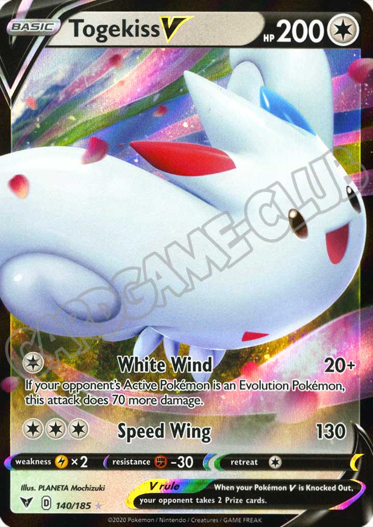 140 / 185 Togekiss V rara V foil (EN) -NEAR MINT-