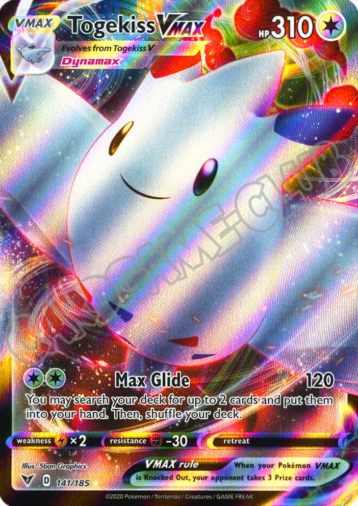 141 / 185 Togekiss VMAX rara VMAX foil (EN) -NEAR MINT-