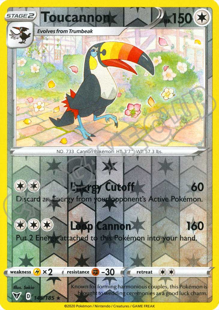 145 / 185 Toucannon rara foil reverse (EN) -NEAR MINT-