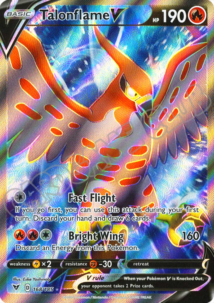 168 / 185 Talonflame V ultra rara foil (EN) -NEAR MINT-