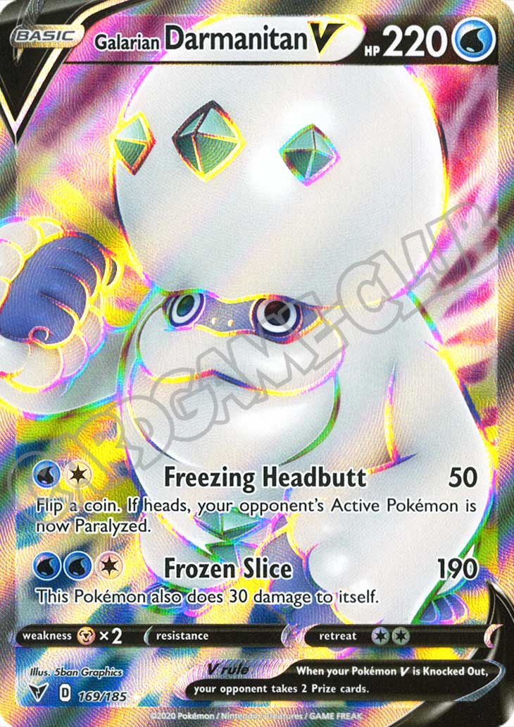 169 / 185 Galarian Darmanitan V ultra rara foil (EN) -NEAR MINT-