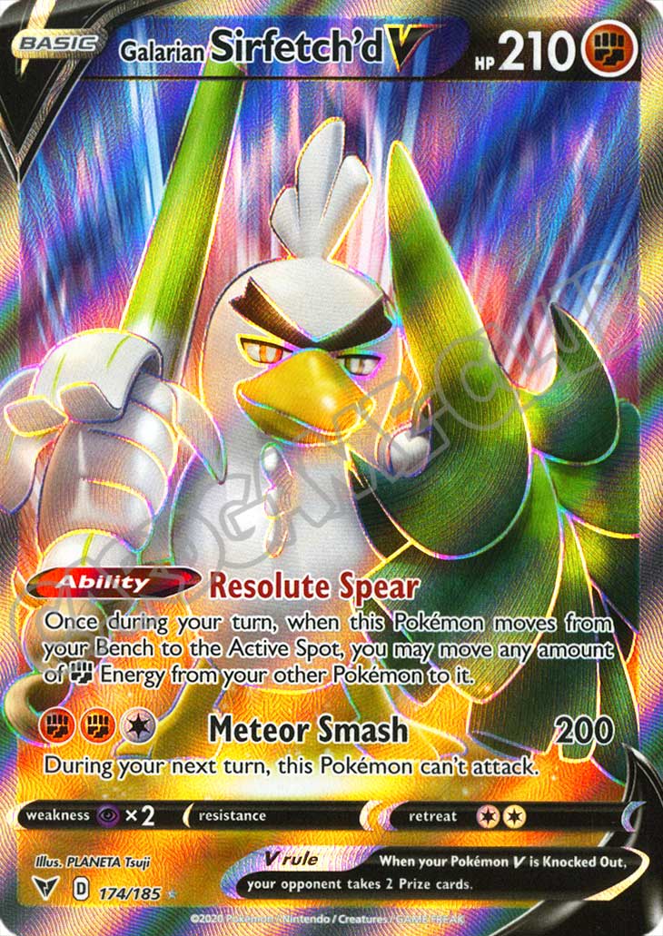 174 / 185 Galarian Sirfetch'd V ultra rara foil (EN) -NEAR MINT-