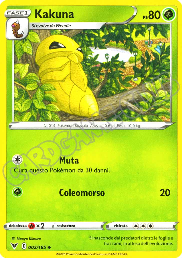 002 / 185 Kakuna non comune normale (IT) -NEAR MINT-