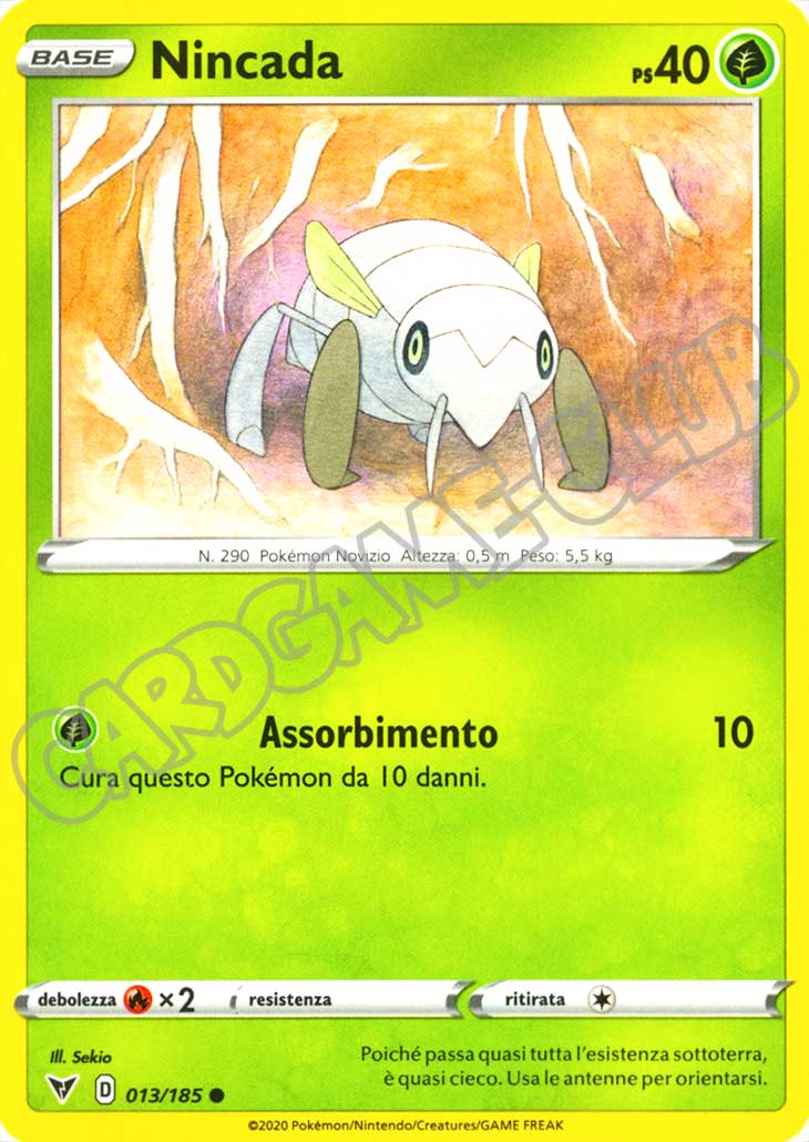 013 / 185 Nincada comune normale (IT) -NEAR MINT-