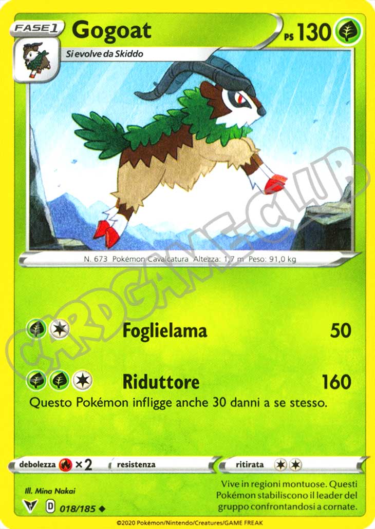 018 / 185 Gogoat non comune normale (IT) -NEAR MINT-