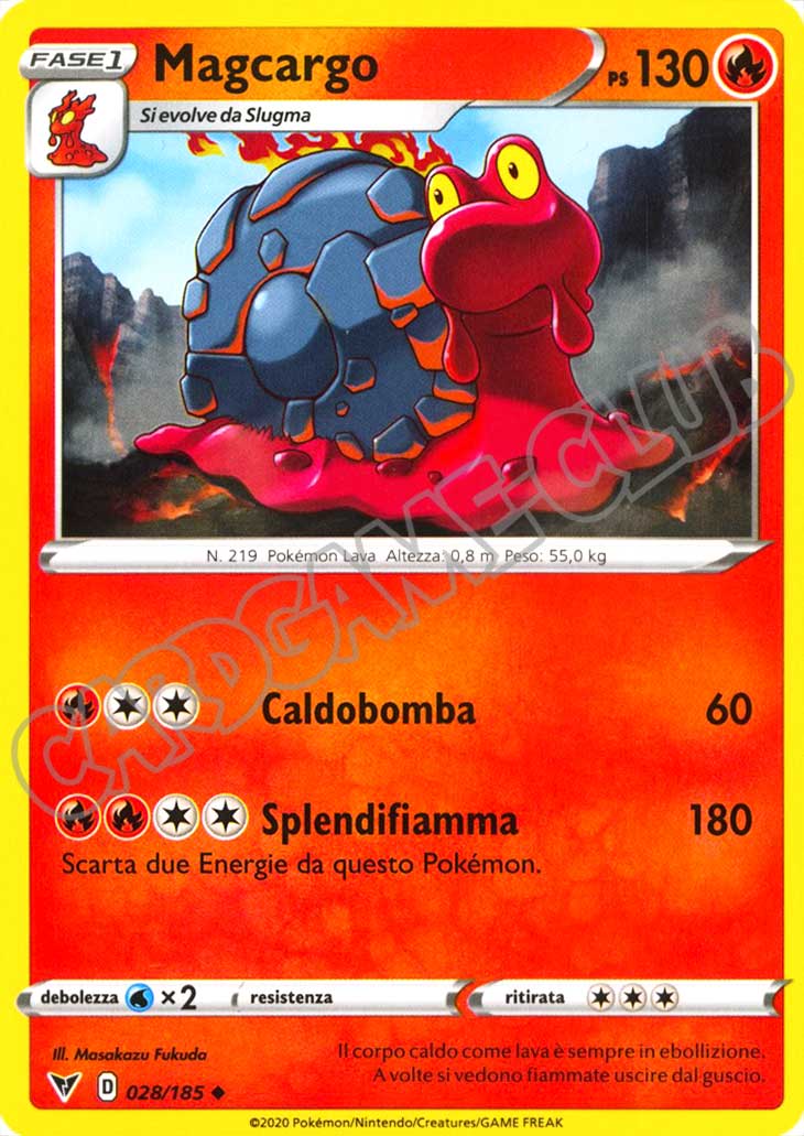 028 / 185 Magcargo non comune normale (IT) -NEAR MINT-