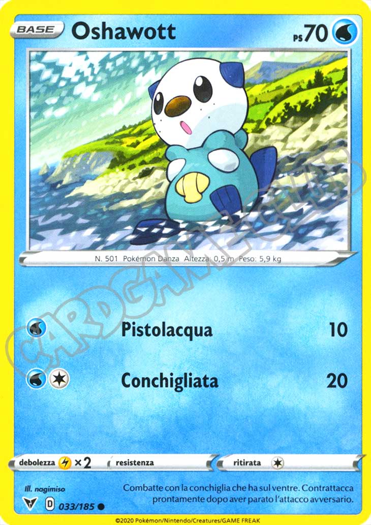 033 / 185 Oshawott comune normale (IT) -NEAR MINT-