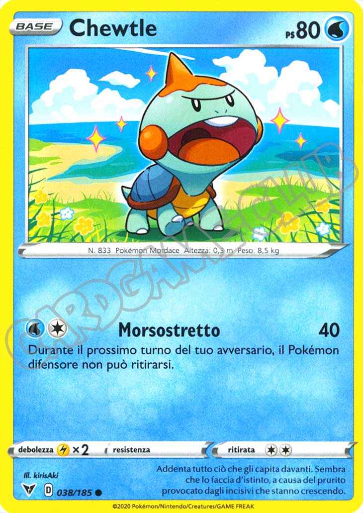 038 / 185 Chewtle comune normale (IT) -NEAR MINT-