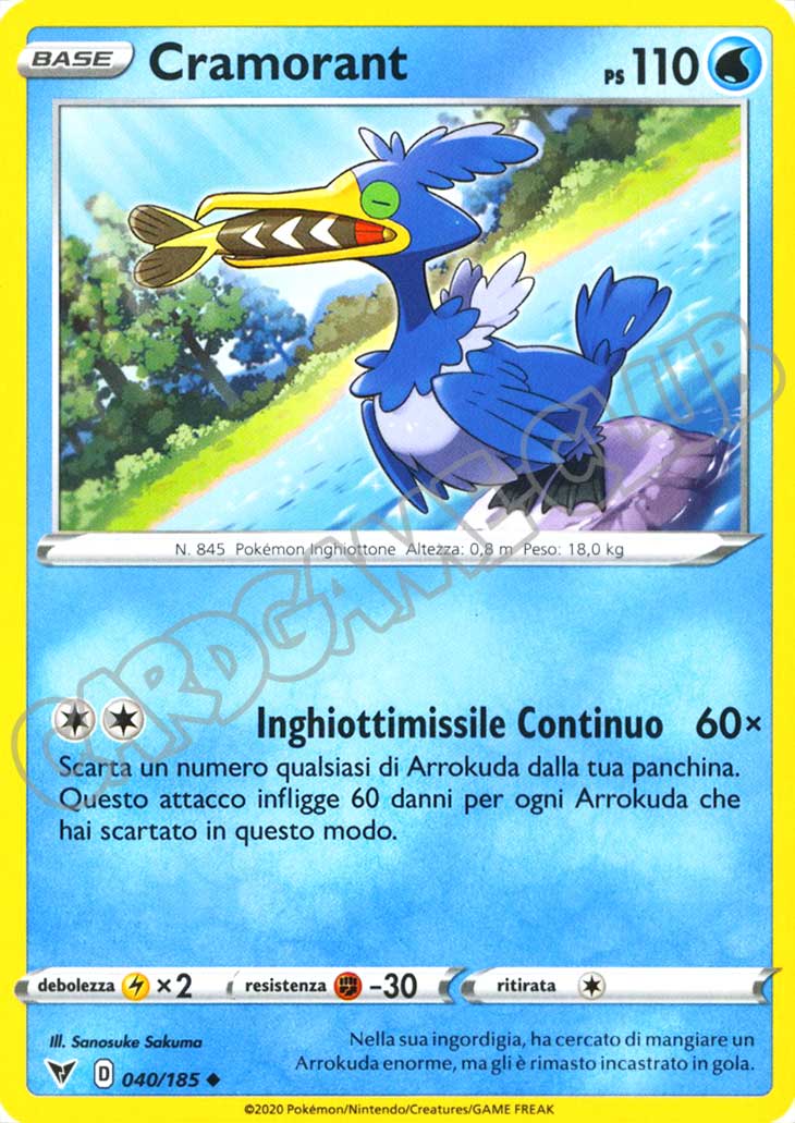 040 / 185 Cramorant non comune normale (IT) -NEAR MINT-