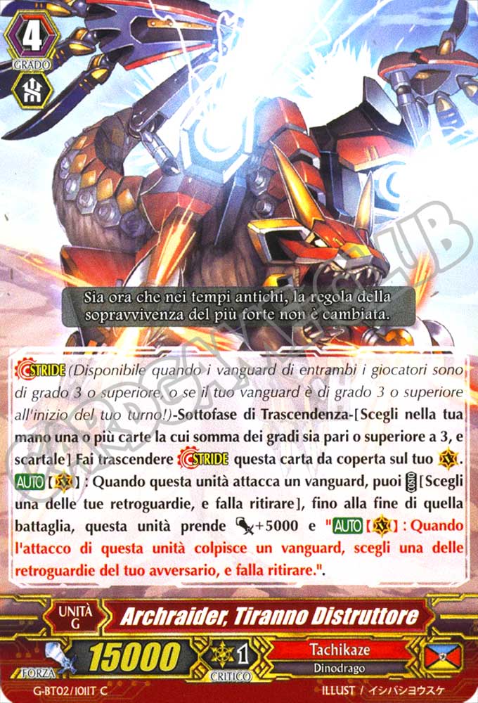 G-BT02-IT101 Archraider, Tiranno Distruttore comune normale (IT) -NEAR MINT-