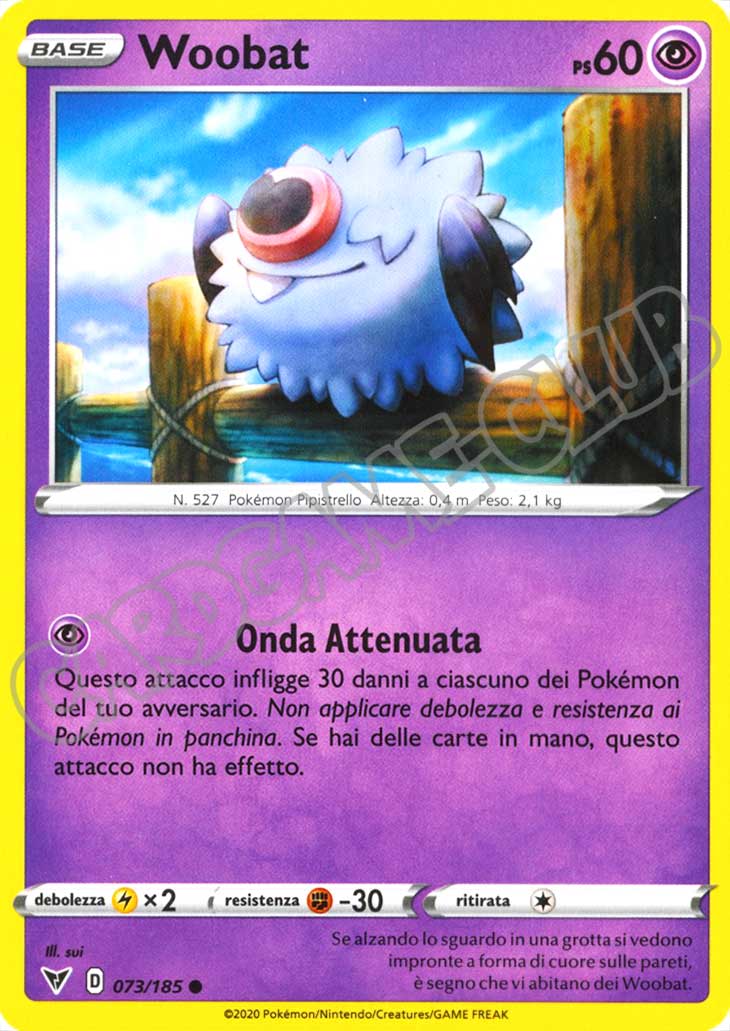 073 / 185 Woobat comune normale (IT) -NEAR MINT-