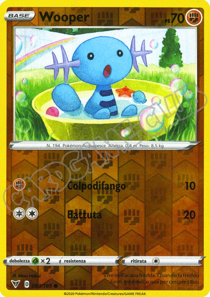 083 / 185 Wooper comune foil reverse (IT) -NEAR MINT-
