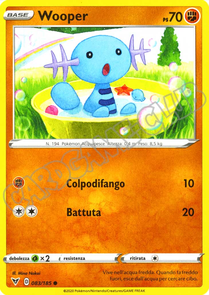 083 / 185 Wooper comune normale (IT) -NEAR MINT-
