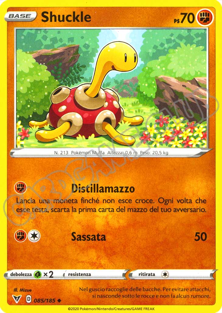 085 / 185 Shuckle non comune normale (IT) -NEAR MINT-