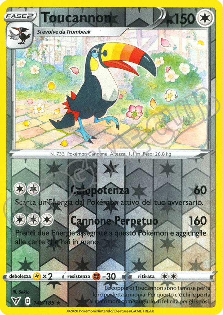 145 / 185 Toucannon rara foil reverse (IT) -NEAR MINT-