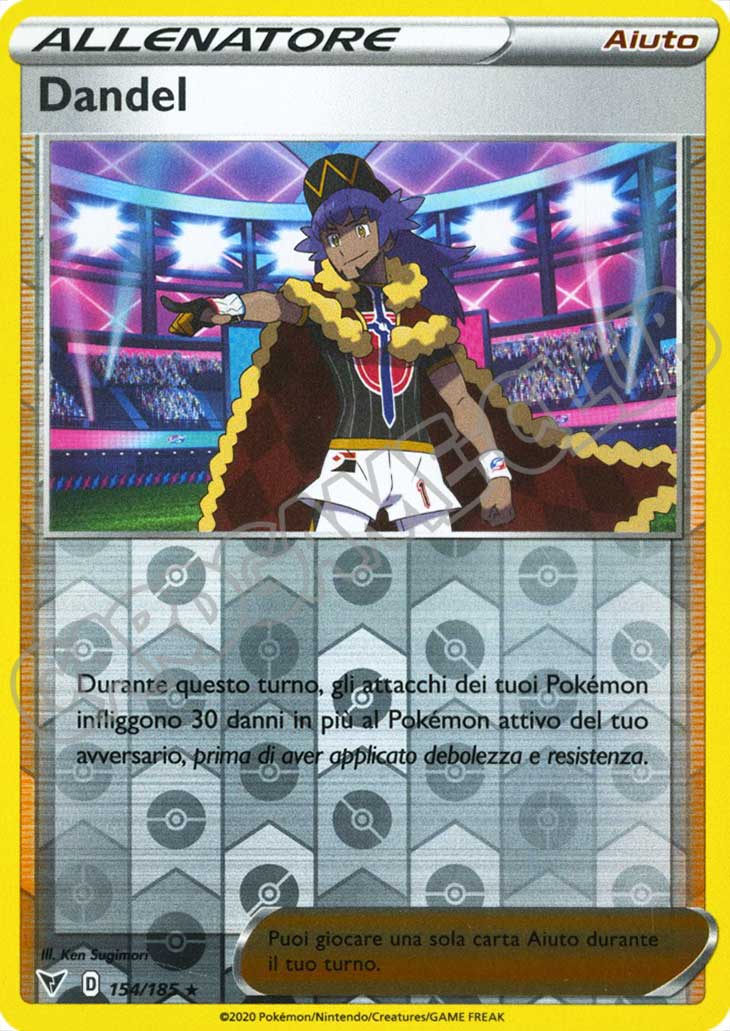 154 / 185 Dandel rara foil reverse (IT) -NEAR MINT-