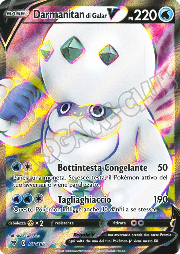 169 / 185 Darmanitan di Galar V ultra rara foil (IT) -NEAR MINT-