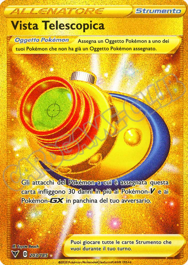 203 / 185 Vista Telescopica rara segreta foil (IT) -NEAR MINT-