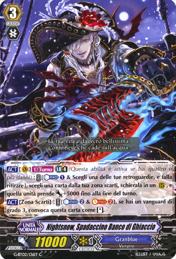 G-BT02-IT136 Nightsnow, Spadaccino Banco di Ghiaccio comune normale (IT) -NEAR MINT-