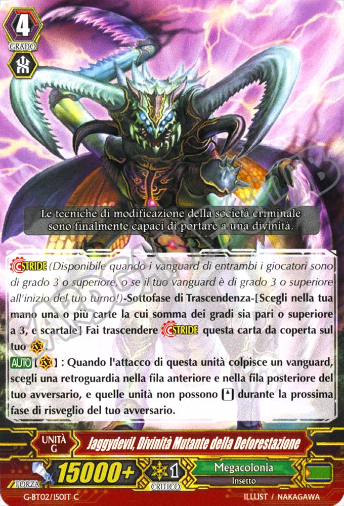 G-BT02-IT150 Jaggydevil, Divinita' Mutante della Deforestazione comune normale (IT) -NEAR MINT-