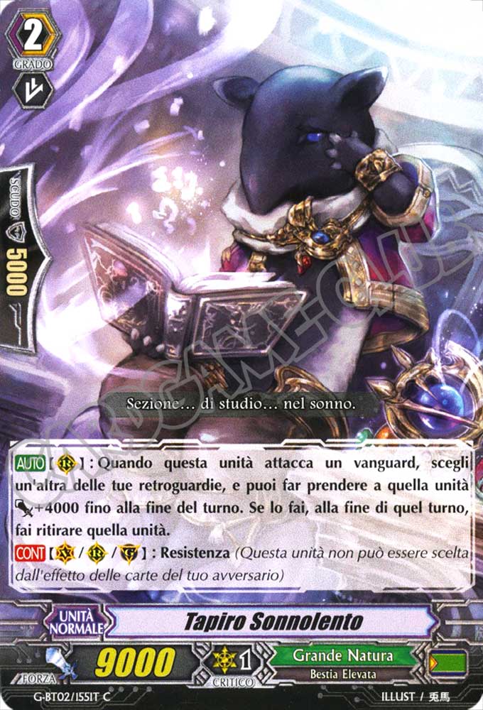 G-BT02-IT155 Tapiro Sonnolento comune normale (IT) -NEAR MINT-
