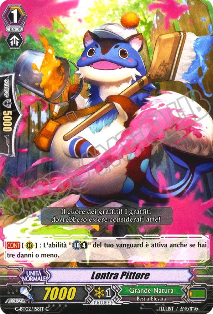 G-BT02-IT158 Lontra Pittore comune normale (IT) -NEAR MINT-