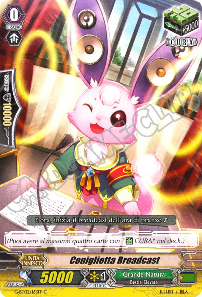 G-BT02-IT163 Coniglietta Broadcast comune normale (IT) -NEAR MINT-
