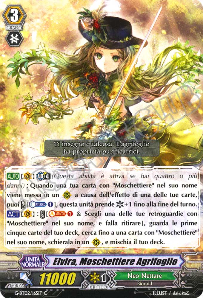G-BT02-IT165 Elvira, Moschettiere Agrifoglio comune normale (IT) -NEAR MINT-