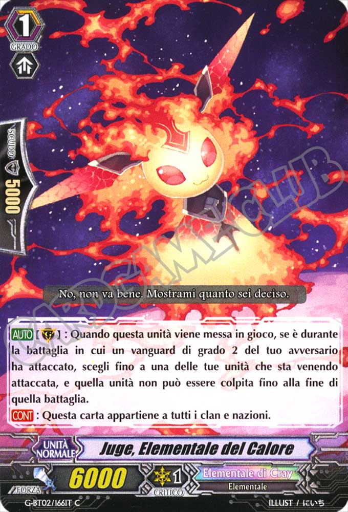 G-BT02-IT166 Juge, Elementale del Calore comune normale (IT) -NEAR MINT-