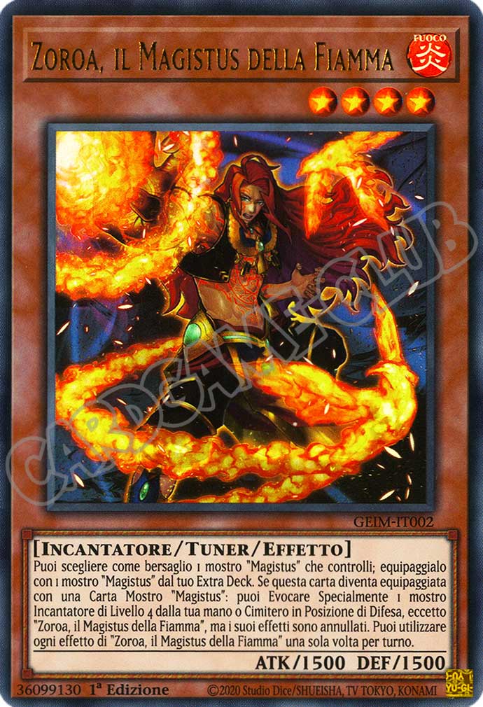 GEIM-IT002 Zoroa, il Magistus della Fiamma ultra rara 1a Edizione (IT) -NEAR MINT-