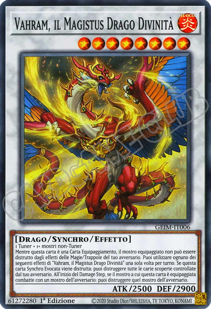 GEIM-IT006 Vahram, il Magistus Drago Divinita' super rara 1a Edizione (IT) -NEAR MINT-
