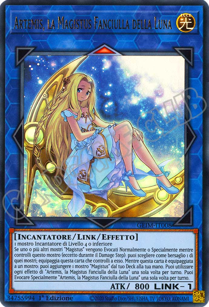 GEIM-IT008 Artemis, la Magistus Fanciulla della Luna ultra rara 1a Edizione (IT) -NEAR MINT-